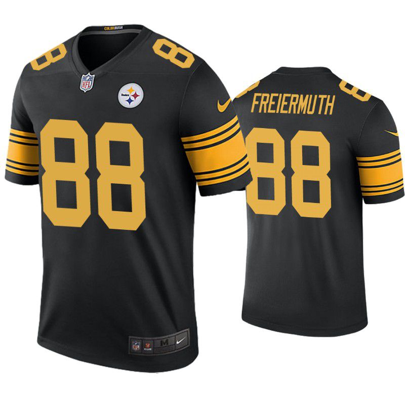 Men Pittsburgh Steelers #88 Pat Freiermuth Nike Black Vapor Color Rush Limited NFL Jersey
